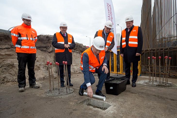 Wmurowanie kamienia węgielnego pod budowę wiaduktu w Porcie Gdańsk. Fot. ZMPG